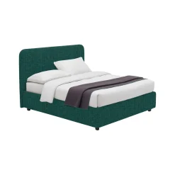 Letto Singolo Verde Petrolio Sfoderabile Contenitore, Dimensione Materasso 90x200 cm - Serrone