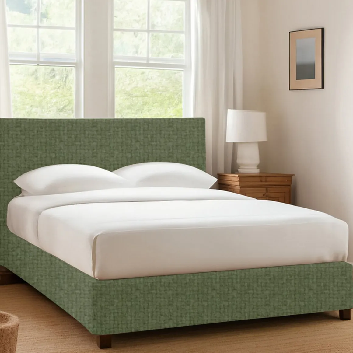 Letti Contenitore|Letti Singoli > Dmora Letto Singolo Sfoderabile Contenitore, Dimensione Materasso 90x190 cm - Ripi Verde