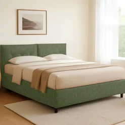 Letti Contenitore|Letti Singoli > Dmora Letto Singolo Sfoderabile Contenitore, Dimensione Materasso 90x190 cm - Supino Verde