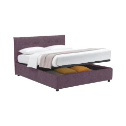 Letti Contenitore|Letti Singoli > Dmora Letto Singolo Sfoderabile Contenitore, Dimensione Materasso 90x190 cm - Fiumalbo Viola Lilla