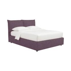 Letti Contenitore|Letti Singoli > Dmora Letto Singolo Sfoderabile Contenitore, Dimensione Materasso 90x200 cm - Maccagno Viola Lilla