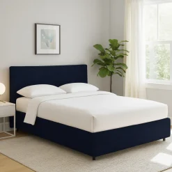 Letto Singolo Viola Scuro Sfoderabile Contenitore, Dimensione Materasso 90x200 cm - Carbone