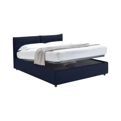 Letto Singolo Viola Scuro Sfoderabile Contenitore, Dimensione Materasso 90x200 cm - Nocara