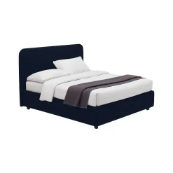 Letto Singolo Viola Scuro Sfoderabile Contenitore, Dimensione Materasso 90x200 cm - Serrone