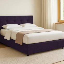 Letti Contenitore|Letti Singoli > Dmora Letto Singolo Sfoderabile Contenitore, Dimensione Materasso 90x190 cm - Fiumalbo Viola