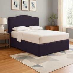 Letti Contenitore|Letti Singoli > Dmora Letto Singolo Sfoderabile Contenitore, Dimensione Materasso 90x190 cm - Quisquina Viola