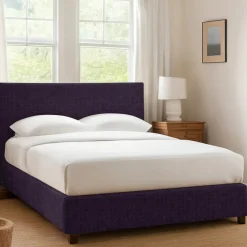 Letti Contenitore|Letti Singoli > Dmora Letto Singolo Sfoderabile Contenitore, Dimensione Materasso 90x190 cm - Ripi Viola