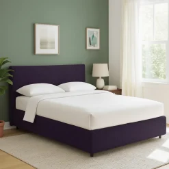 Letti Contenitore|Letti Singoli > Dmora Letto Singolo Sfoderabile Contenitore, Dimensione Materasso 90x200 cm - Cerzeto Viola