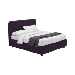 Letto Singolo Viola Sfoderabile Contenitore, Dimensione Materasso 90x200 cm - Serrone