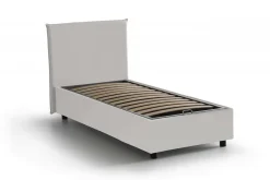 Letto una piazza con contenitore bianco 105x215 - Albia