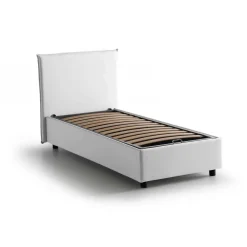 Letto una piazza contenitore bianco 105x205cm moderno - Ajan