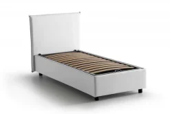 Letto una piazza contenitore bianco 105x205cm moderno - Ajan