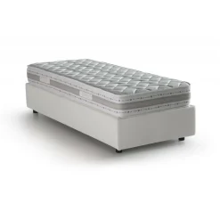 Letto una piazza contenitore bianco 105x215cm comodo - Richilde