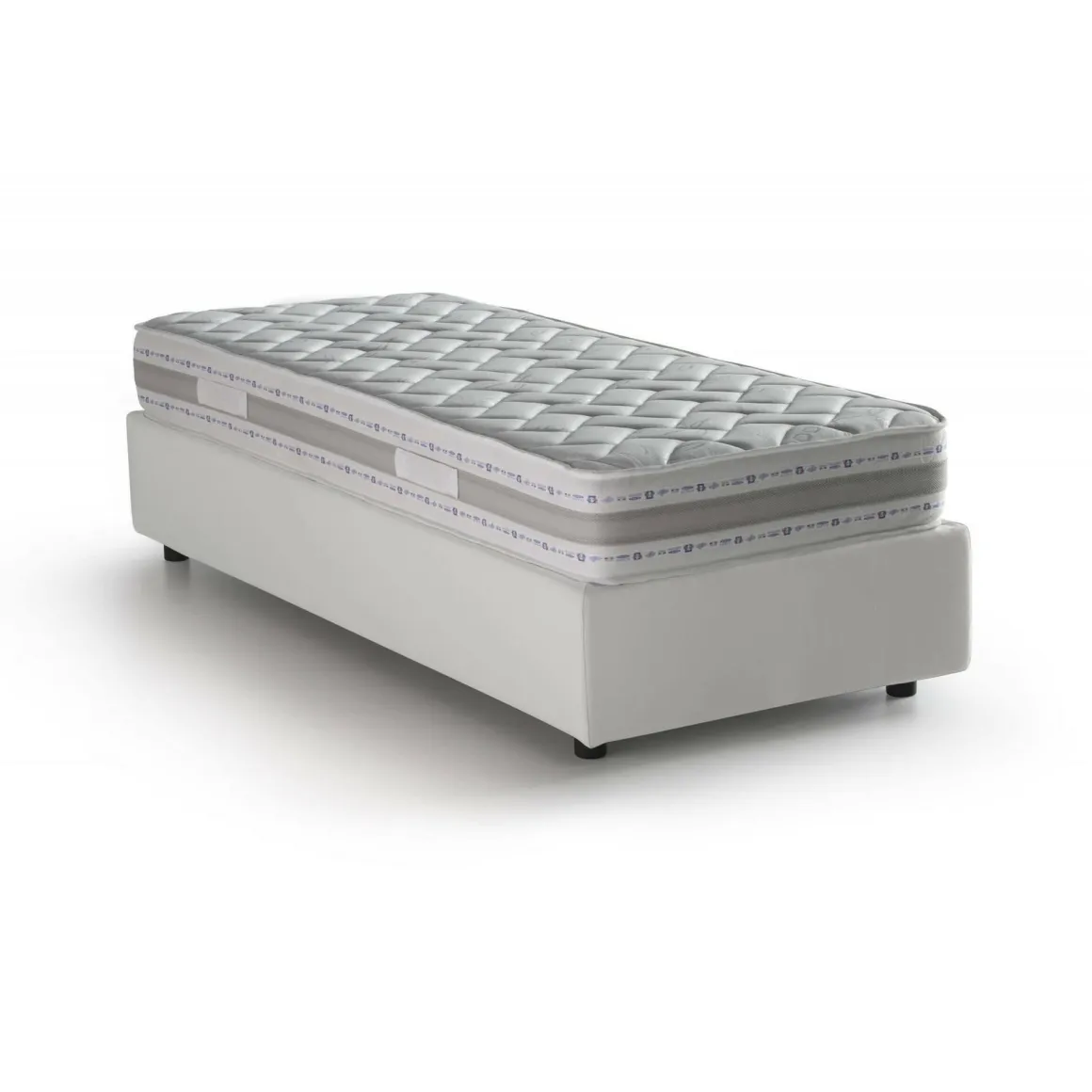 Letto una piazza contenitore bianco 105x215cm comodo - Richilde