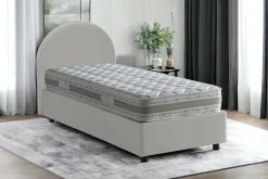 Letto una piazza contenitore bianco 95x205cm adatto per materasso 80x190 cm - Fedra