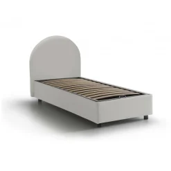 Letto una piazza contenitore bianco 95x205cm adatto per materasso 80x190 cm - Fedra