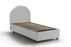 Letto una piazza contenitore bianco 95x205cm adatto per materasso 80x190 cm - Fedra