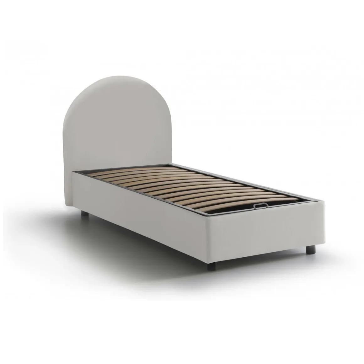 Letto una piazza contenitore bianco 95x205cm moderno - Aglie