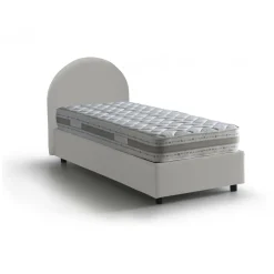 Letto una piazza contenitore bianco 95x205cm sfoderabile - Cirilla