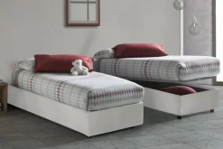 Letto una piazza contenitore bianco 95x215cm chic - Abruzzo