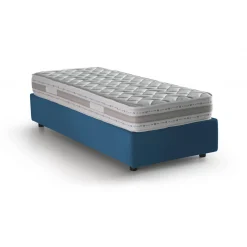 Letto una piazza contenitore blu 105x215cm rivestimento in tessuto - Aribal