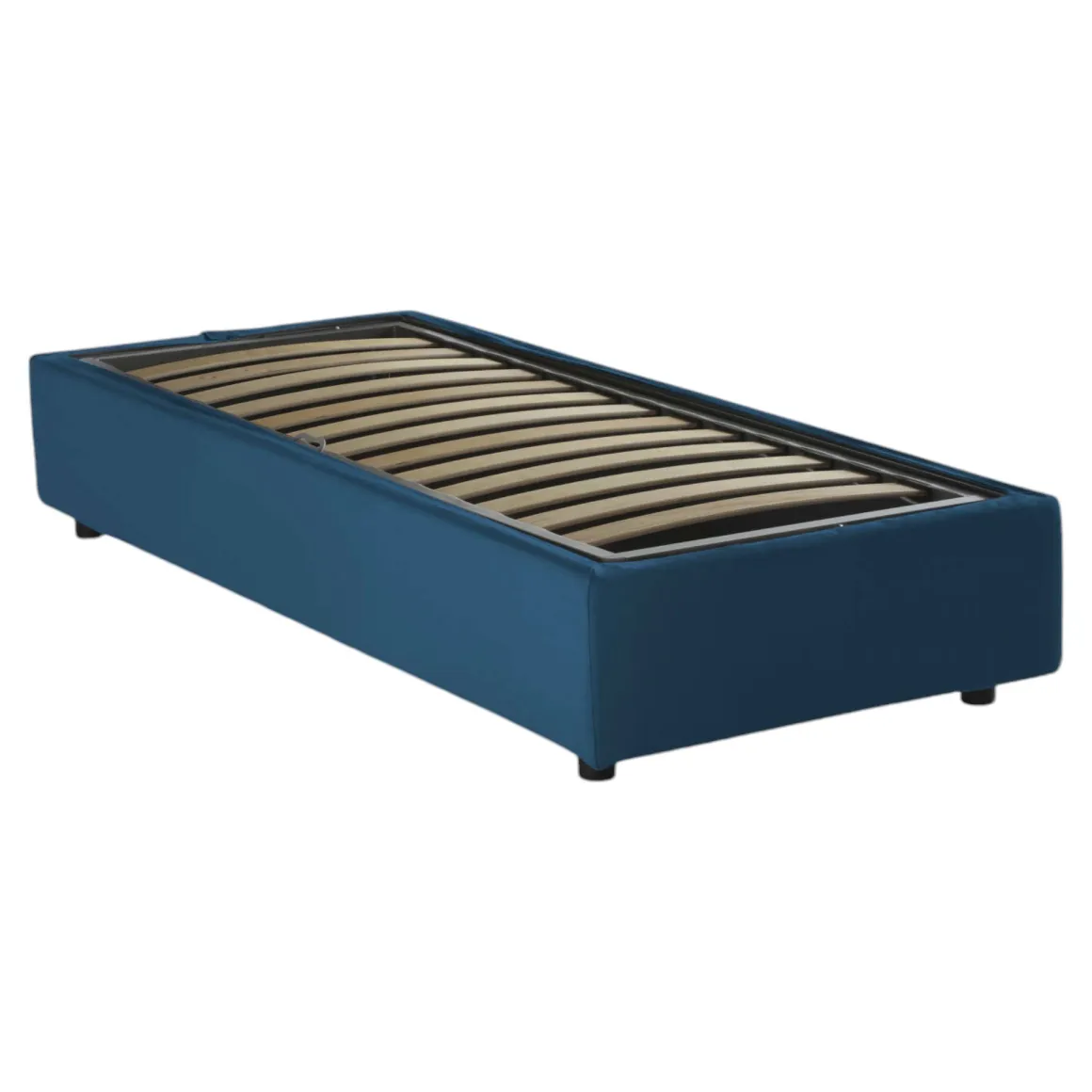 Letti Singoli|Letti Contenitore > Dmora Letto una piazza contenitore 105x215cm sfoderabile - Arzon Blu