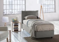 Letto una piazza contenitore grigio 95x215cm comodo - Ancara