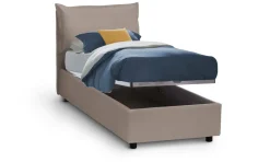 Letto una piazza contenitore tortora 105x205cm comodo - Amandola