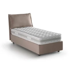 Letto una piazza contenitore tortora 105x215cm moderno - Arzon