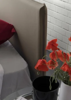 Letto una piazza contenitore tortora 105x215cm sfoderabile - Alder