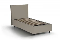 Letto una piazza contenitore tortora 95x205cm sfoderabile - Tashkent