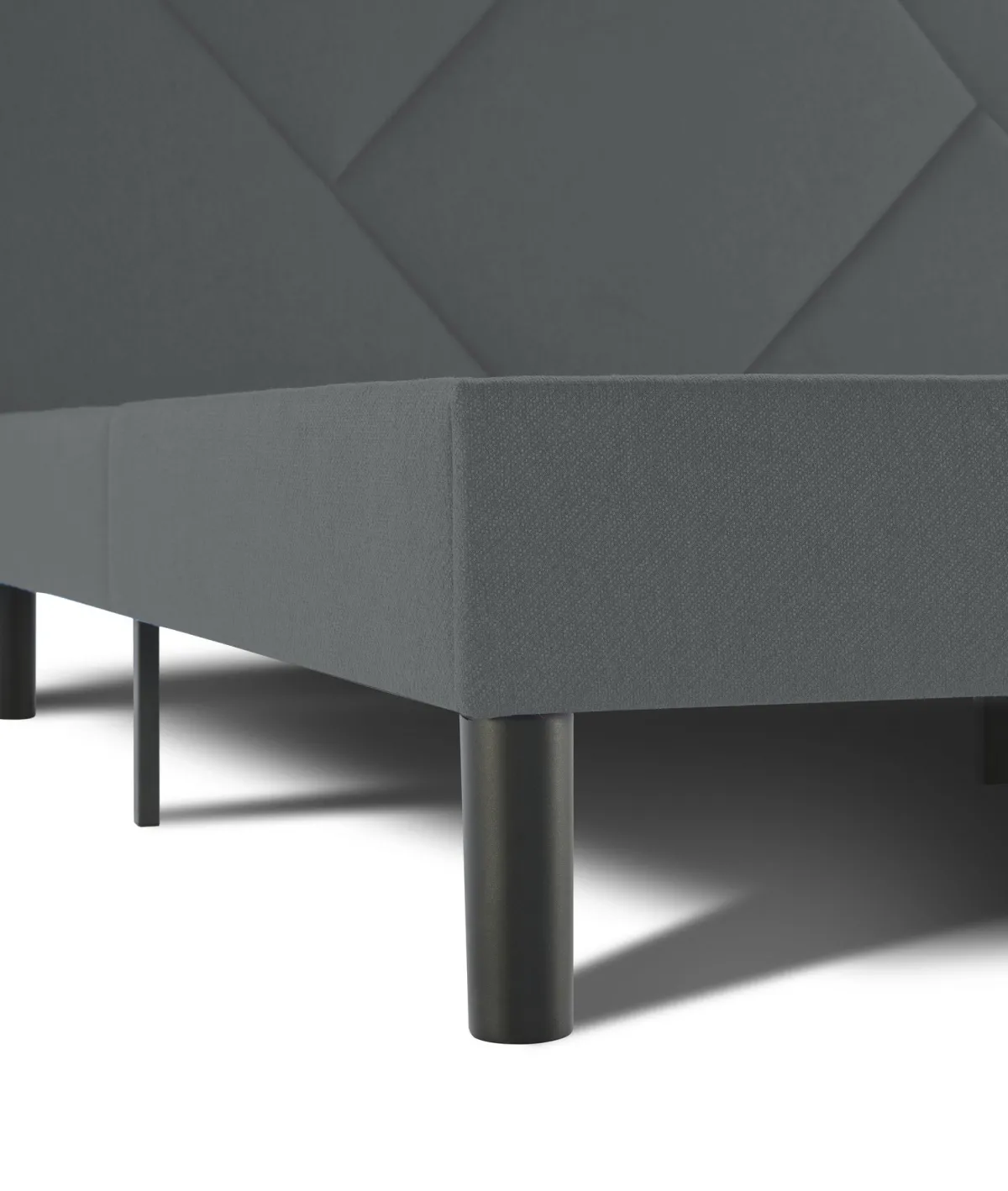 Letti Piazza E Mezza|Letti Piazza E Mezza > Dmora Letto una Piazza e Mezza 120x190 cm Imbottito Moderno con Rete a Doghe e Vano Testiera Salvaspazio 129x204x100h – Hemera Grigio