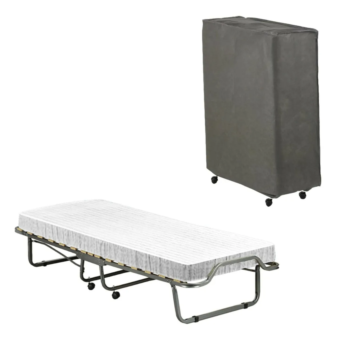 Letti Pieghevoli|Camera Da Letto > Dmora Letto una piazza pieghevole 190x80cm - Ace Bianco