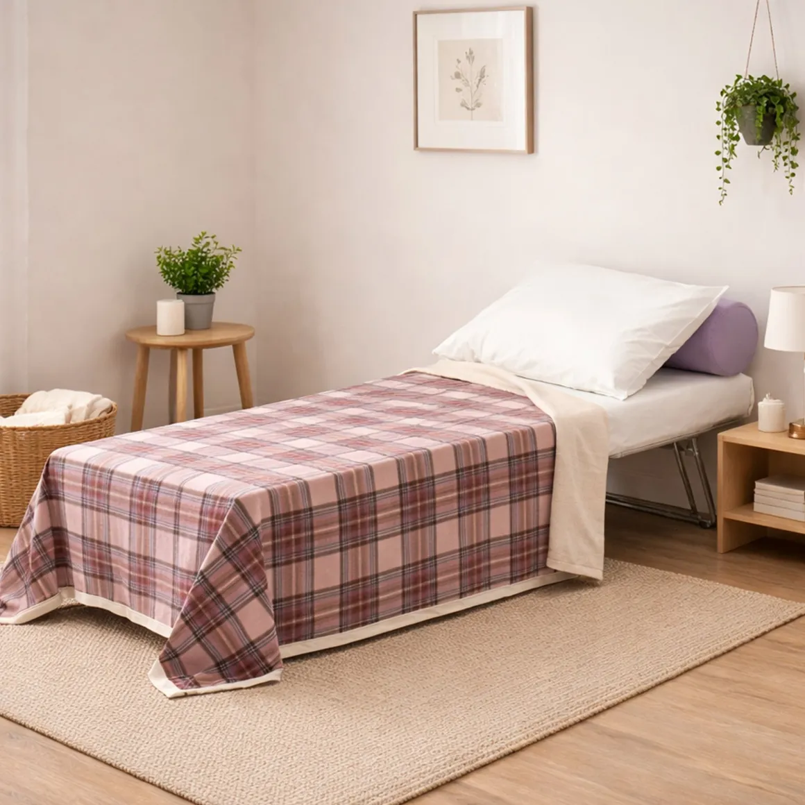 Letto una piazza pieghevole 80x80cm panna - Abak