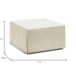 Letto una piazza pieghevole 80x80cm panna - Abak