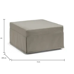 Letto una piazza pieghevole 80x80cm tortora - Abak