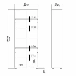 Libreria alta bianca 89x221h cm - Armon