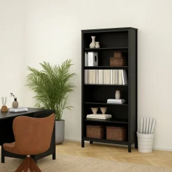 Libreria alta nera 78x199h cm - Sinlaku