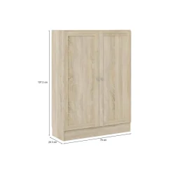 Libreria 2 ante quercia 79x107h cm - Sanba