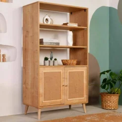 Librerie|Ufficio > Dmora Libreria 2 ante quercia 90x110h cm - Suva Marrone Quercia