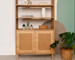 Librerie|Ufficio > Dmora Libreria 2 ante quercia 90x110h cm - Suva Marrone Quercia