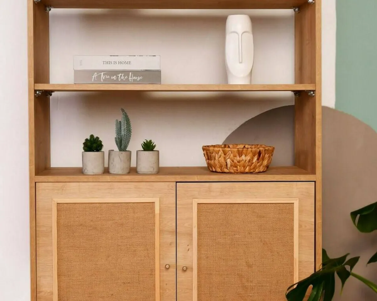 Librerie|Ufficio > Dmora Libreria 2 ante quercia 90x110h cm - Suva Marrone Quercia