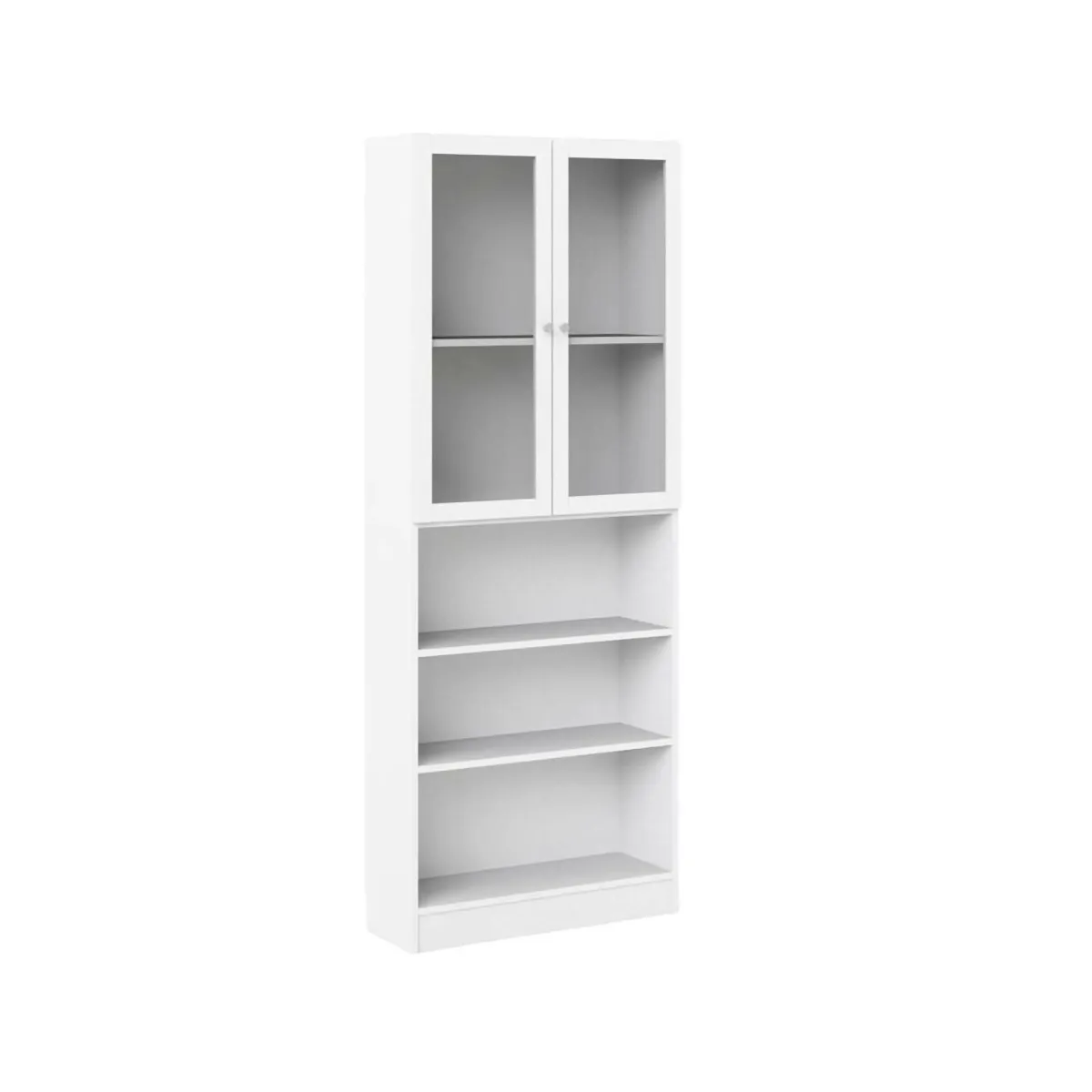 Librerie > Dmora Libreria 2 ante vetro bianca 79x203h cm - Chedeng Bianco