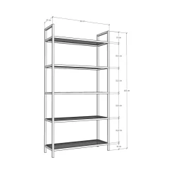 Libreria bassa in vetro oro 80x165h cm - Stratonice
