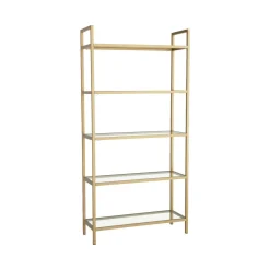 Libreria bassa in vetro oro 80x165h cm - Stratonice