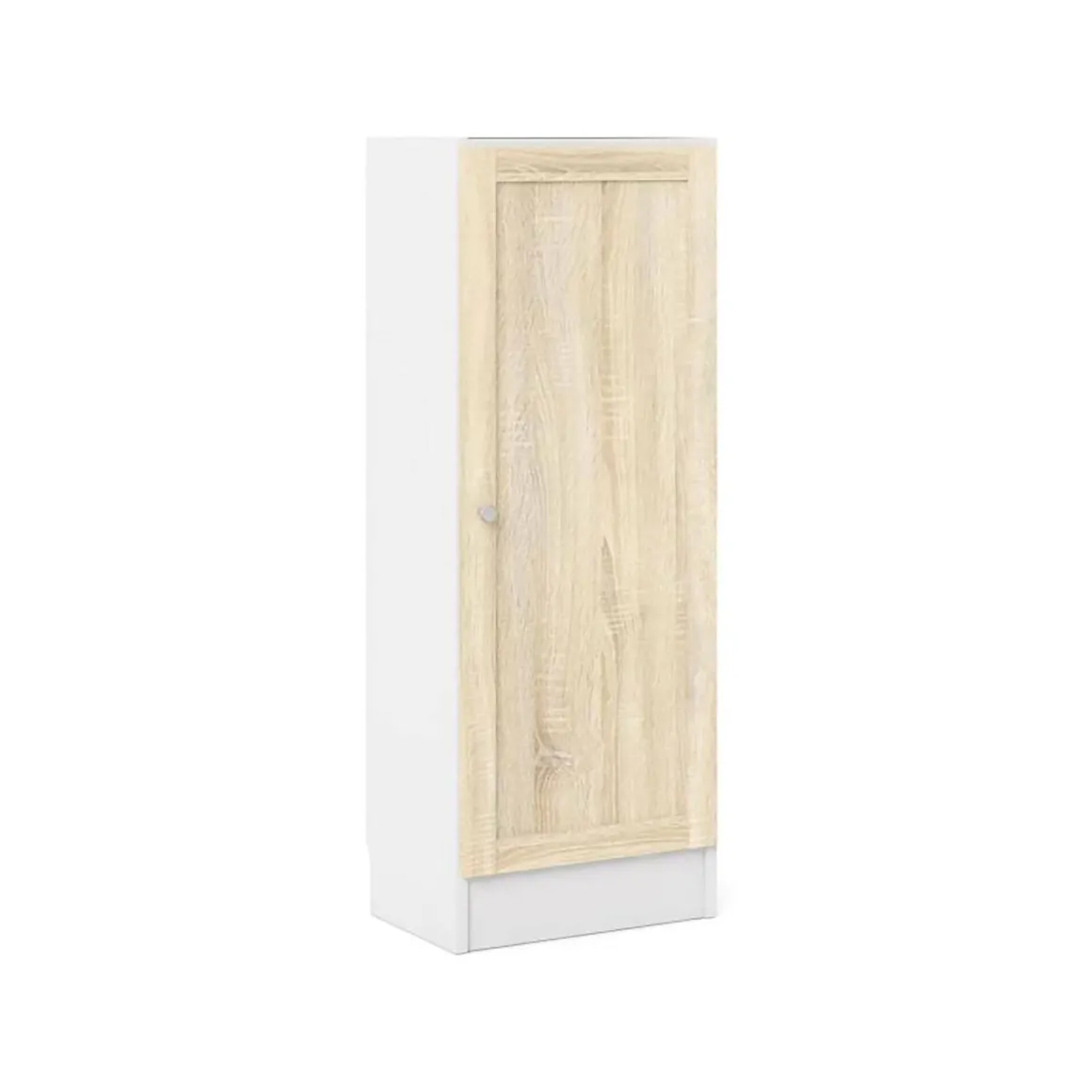Libreria Bianco Marrone Quercia Cassetti 2 Ripiani 41x28x107h cm, - Amedee