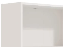 Librerie > Dmora Libreria 3 Ripiani Installazione a Terra 70x24.5x142h cm, Sfumatura Colore Struttura Opaco - Prisco Bianco Opaco