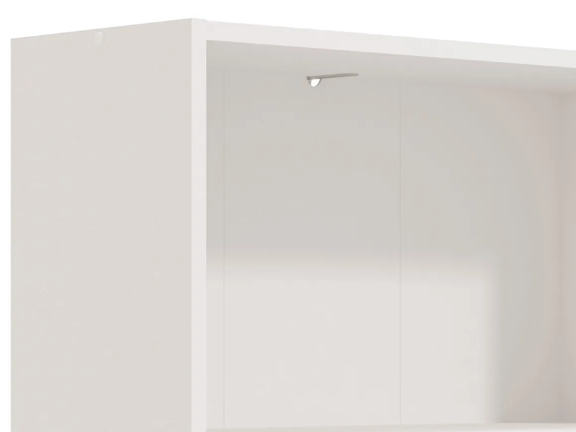 Librerie > Dmora Libreria 3 Ripiani Installazione a Terra 70x24.5x142h cm, Sfumatura Colore Struttura Opaco - Prisco Bianco Opaco