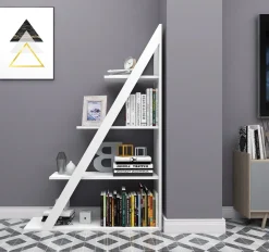 Librerie > Dmora Libreria 3 Ripiani Installazione Libera 100x30x150h cm, Struttura Verticale - Camaiore Bianco
