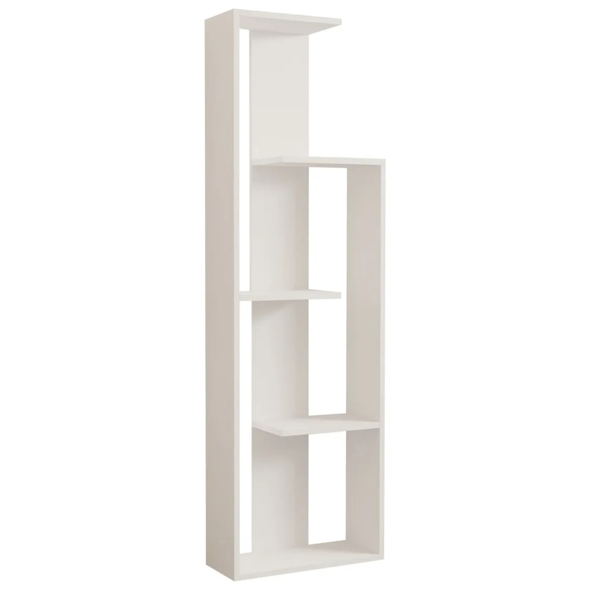 Libreria Bianco 3 Ripiani Installazione Libera 50x20x160h cm, Utilizzabile Come Divisorio Locale - Fiesole
